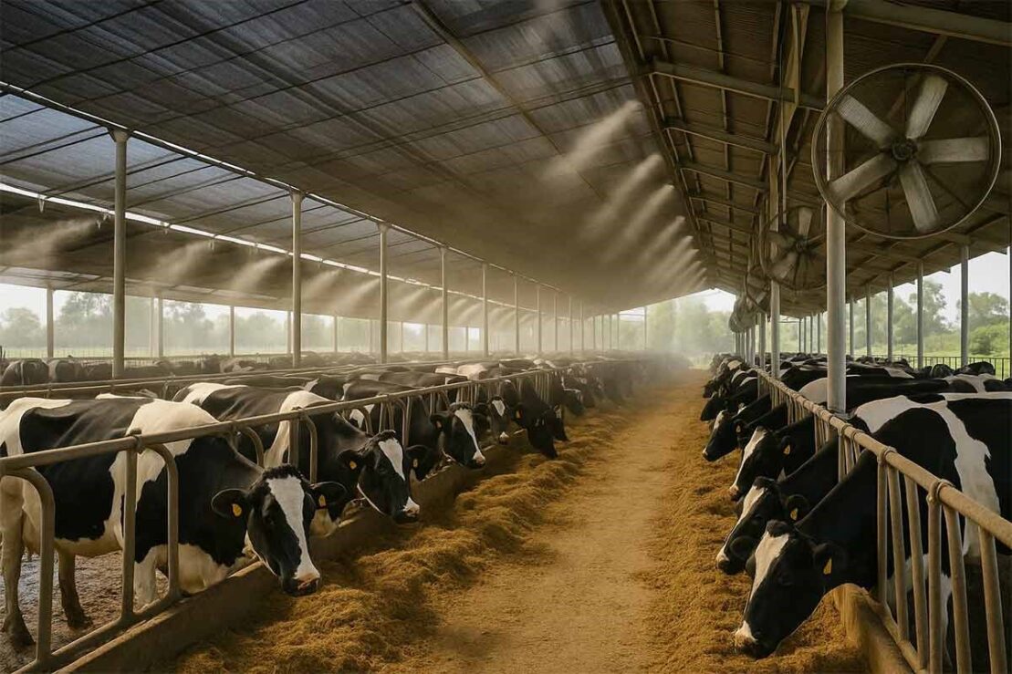استرس گرمایی در گاو شیری: علل، علائم و بهترین روش پیشگیری 3 improving environmental conditions to prevent heat stress in dairy cow